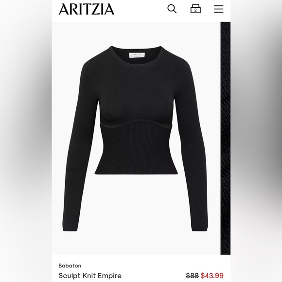 Babaton Tops - Aritzia Babaton Knit Sculpt Top